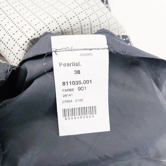 Basler Pearl Plaid Windowpane Print Skirt Back Slit SZ38 - Picture 3 of 8